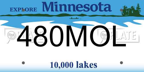 480MOL Minnesota License Plate