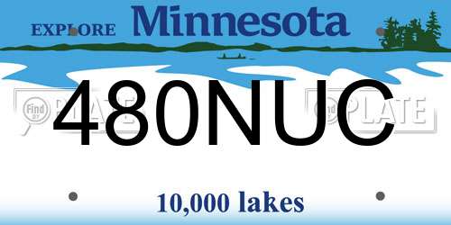 480NUC Minnesota License Plate