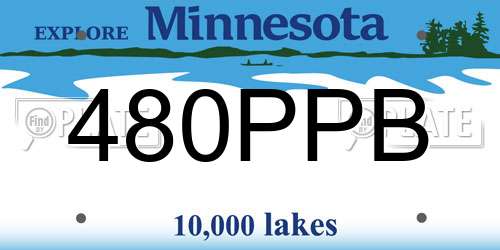 480PPB Minnesota License Plate