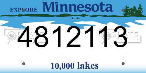 4812113 Minnesota License Plate