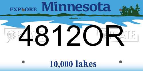 4812OR Minnesota License Plate