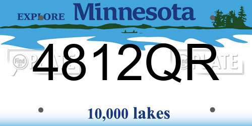 4812QR Minnesota License Plate