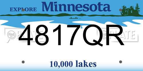 4817QR Minnesota License Plate