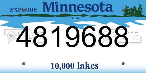 4819688 Minnesota License Plate