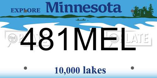 481MEL Minnesota License Plate