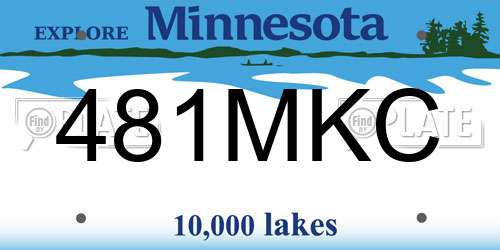 481MKC Minnesota License Plate