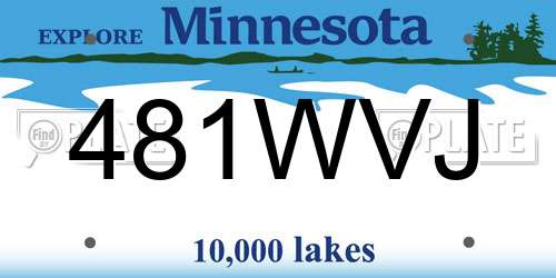 481WVJ Minnesota License Plate
