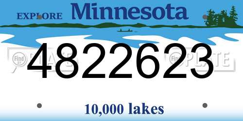 4822623 Minnesota License Plate