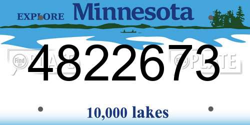 4822673 Minnesota License Plate