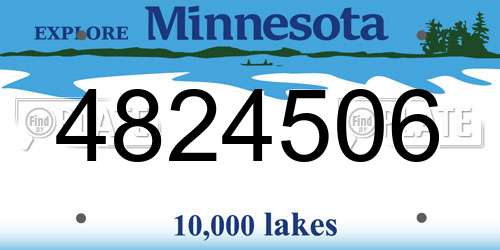 4824506 Minnesota License Plate