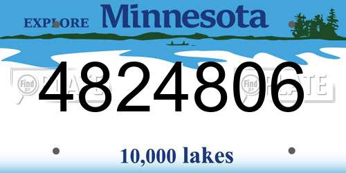 4824806 Minnesota License Plate