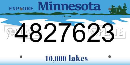 4827623 Minnesota License Plate