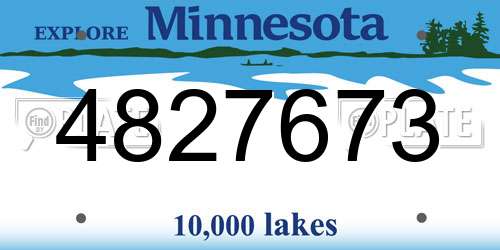 4827673 Minnesota License Plate