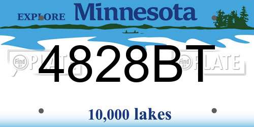 4828BT Minnesota License Plate