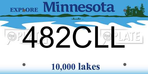 482CLL Minnesota License Plate