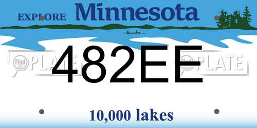 482EE Minnesota License Plate