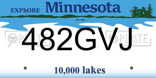 482GVJ Minnesota License Plate