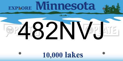 482NVJ Minnesota License Plate