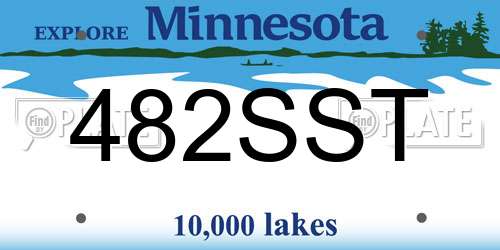 482SST Minnesota License Plate
