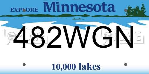 482WGN Minnesota License Plate