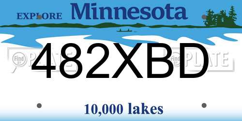 482XBD Minnesota License Plate
