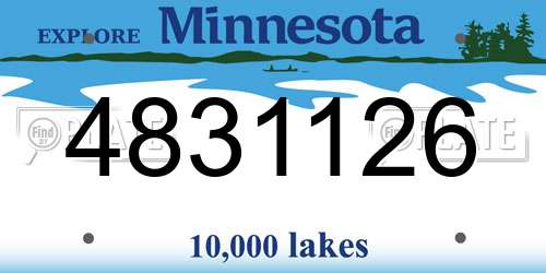 4831126 Minnesota License Plate