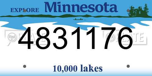 4831176 Minnesota License Plate