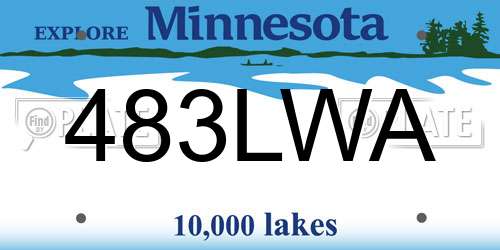 483LWA Minnesota License Plate