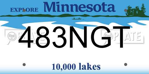483NGT Minnesota License Plate
