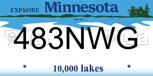 483NWG Minnesota License Plate