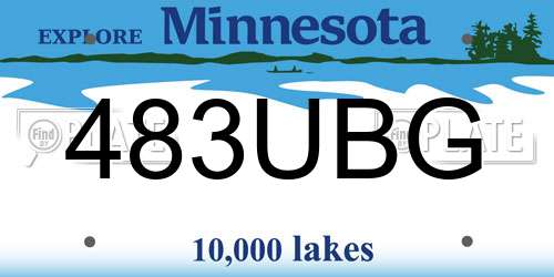 483UBG Minnesota License Plate