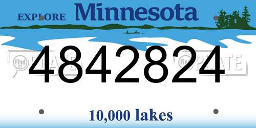 4842824 Minnesota License Plate
