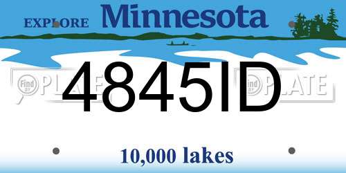 4845ID Minnesota License Plate