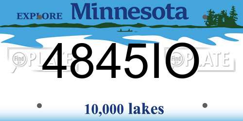 4845IO Minnesota License Plate