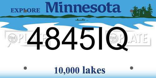 4845IQ Minnesota License Plate