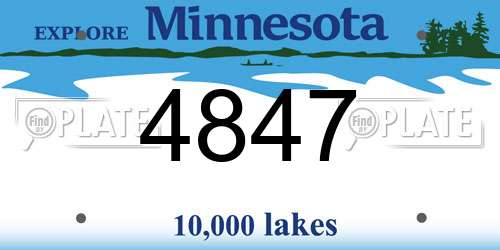4847 Minnesota License Plate