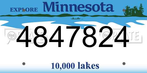 4847824 Minnesota License Plate