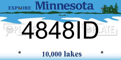 4848ID Minnesota License Plate