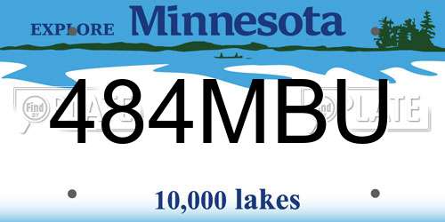 484MBU Minnesota License Plate