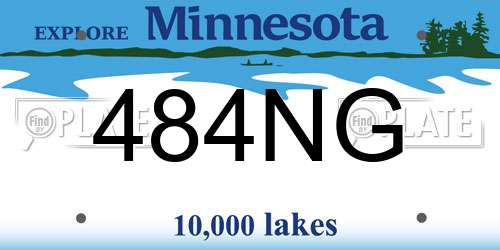 484NG Minnesota License Plate