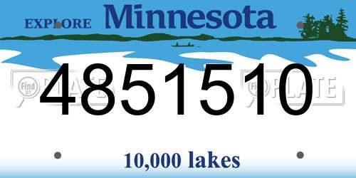 4851510 Minnesota License Plate