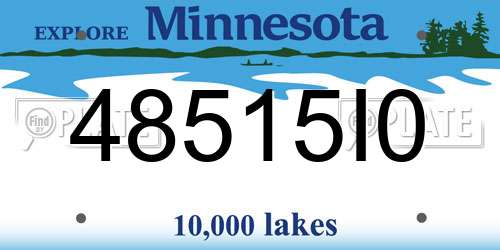 48515I0 Minnesota License Plate