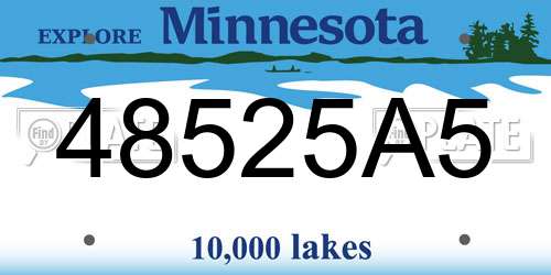 48525A5 Minnesota License Plate