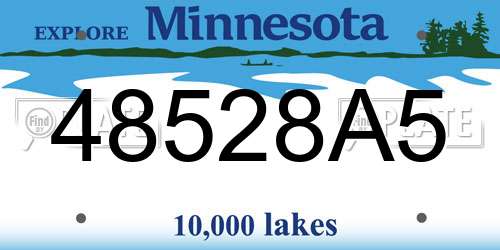 48528A5 Minnesota License Plate
