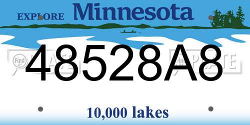 48528A8 Minnesota License Plate