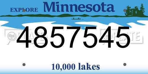 4857545 Minnesota License Plate