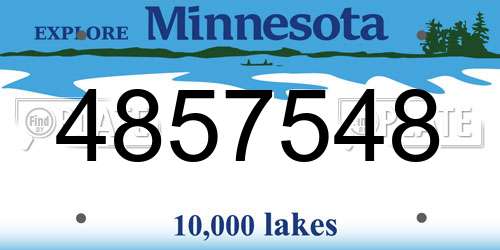 4857548 Minnesota License Plate
