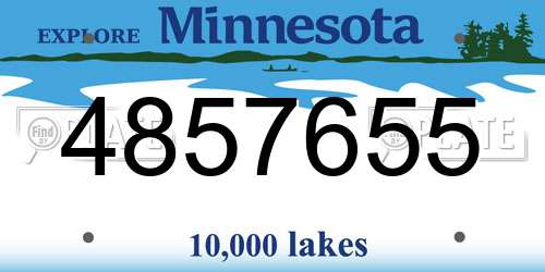4857655 Minnesota License Plate