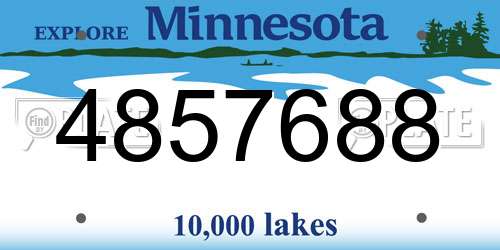 4857688 Minnesota License Plate