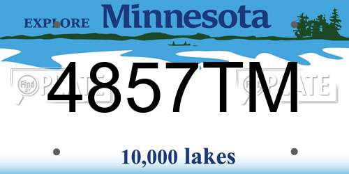 4857TM Minnesota License Plate